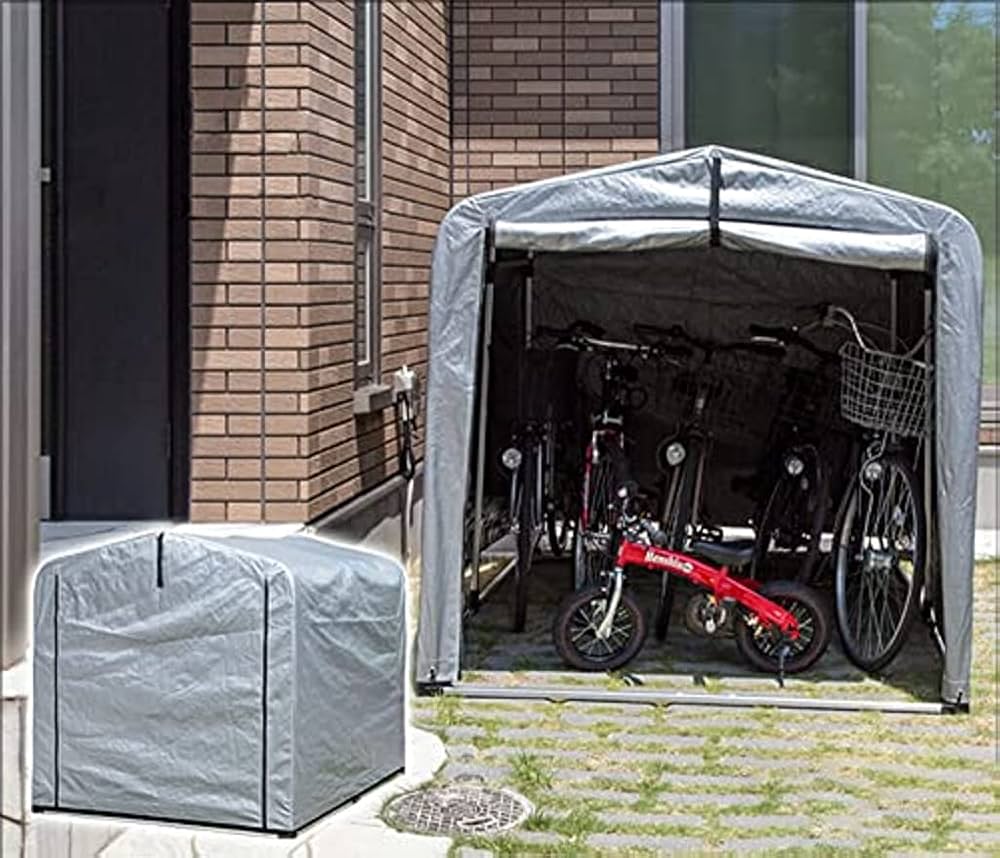 Amazon | サイクルハウス 5?6台 自転車置き場 家庭用 屋根